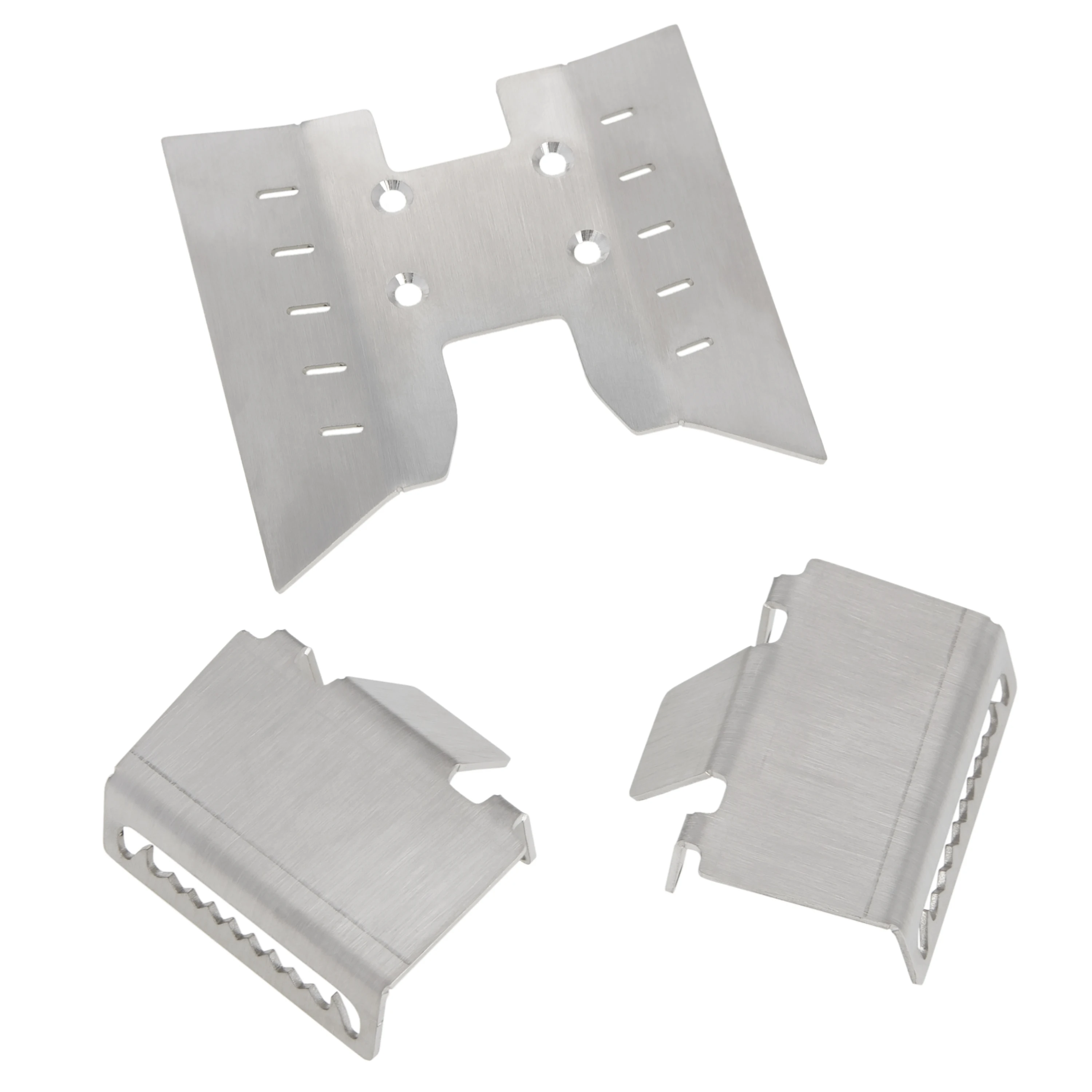 MEUS RACING Stainless Steel Skid Plate Chassis Armor Kit for AXIAL 1/18 UTB18 Capra Crawler Car