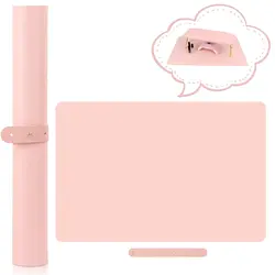 Pink Nail Art Table Mat, Portable Nail Art Armrest Professional Table Mat, Microfiber Leather Nail Art Mat for Nail Art Salon