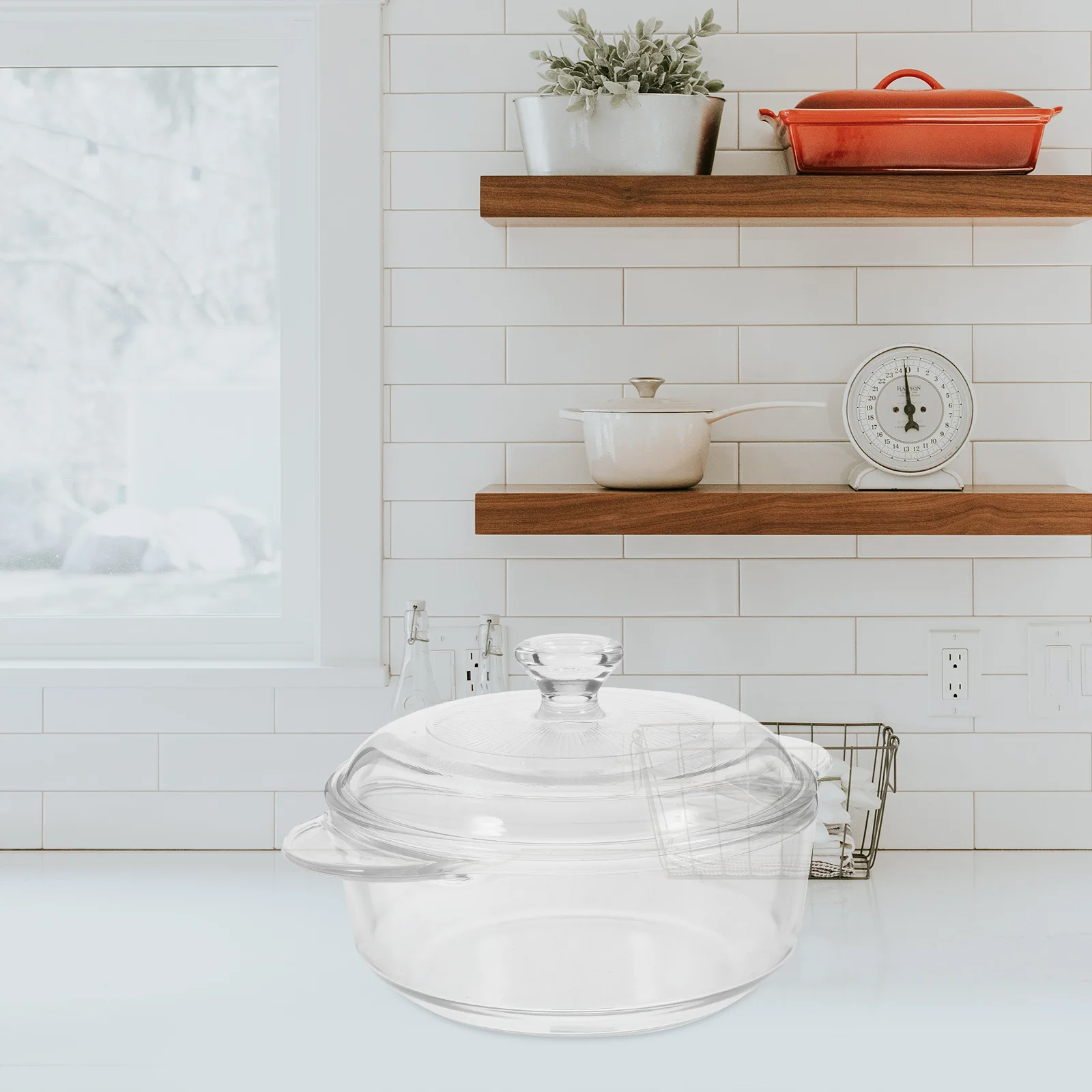 

Mixing Bowl with Lid Glass Bowls Reusable Salad for Kitchen Cereal Serving Lids
