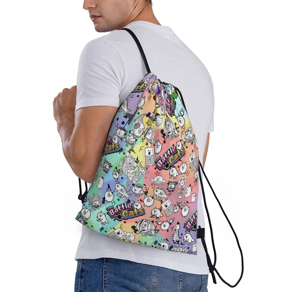 The Batter Cats-bolsa de viaje con cordón, paquete de almacenamiento para adolescentes, bolsa de mano para playa, bolsa de zapatos Deportiva Escolar portátil