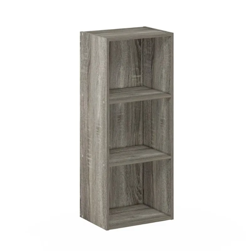 3-Tier Open Shelf Bookcase, French Oak