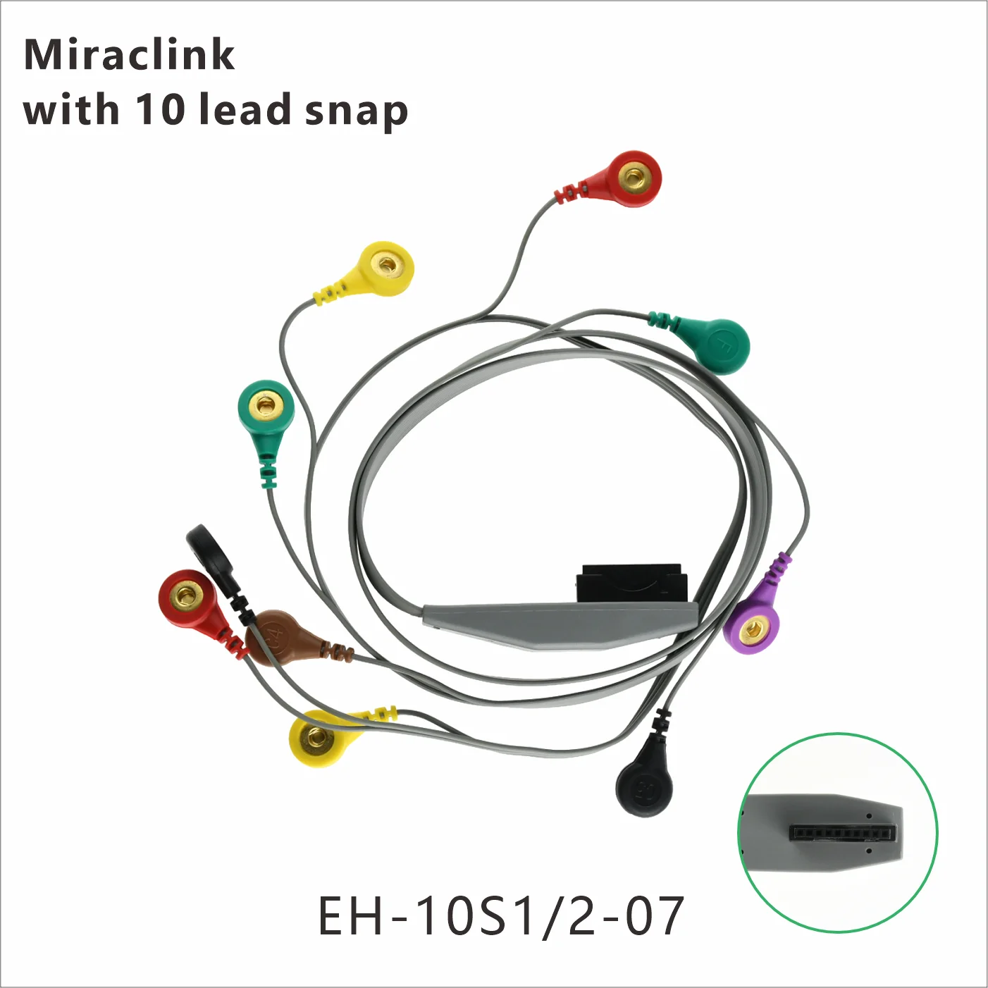 emslife No.3710 10 Lead Snap ECG Leadwires, Compatible with Mortara ELI250 ELI350 ELI380 H12 Wireless Dynamic ECG System