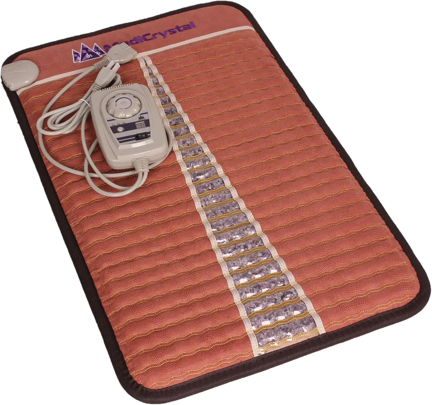 

Heat Amethyst Mini Mat - 32" L x 20" W - Natural Crystals - Adjustable FIR Heating