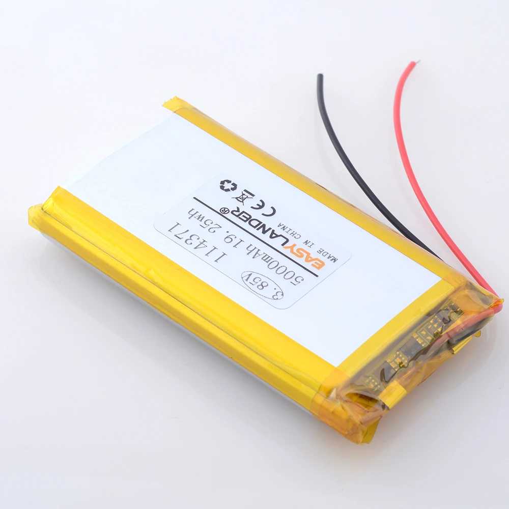 보조배터리 태블릿 PC용 114371 충전식 리튬 이온 폴리머 배터리, 3.7V, 5000mAh