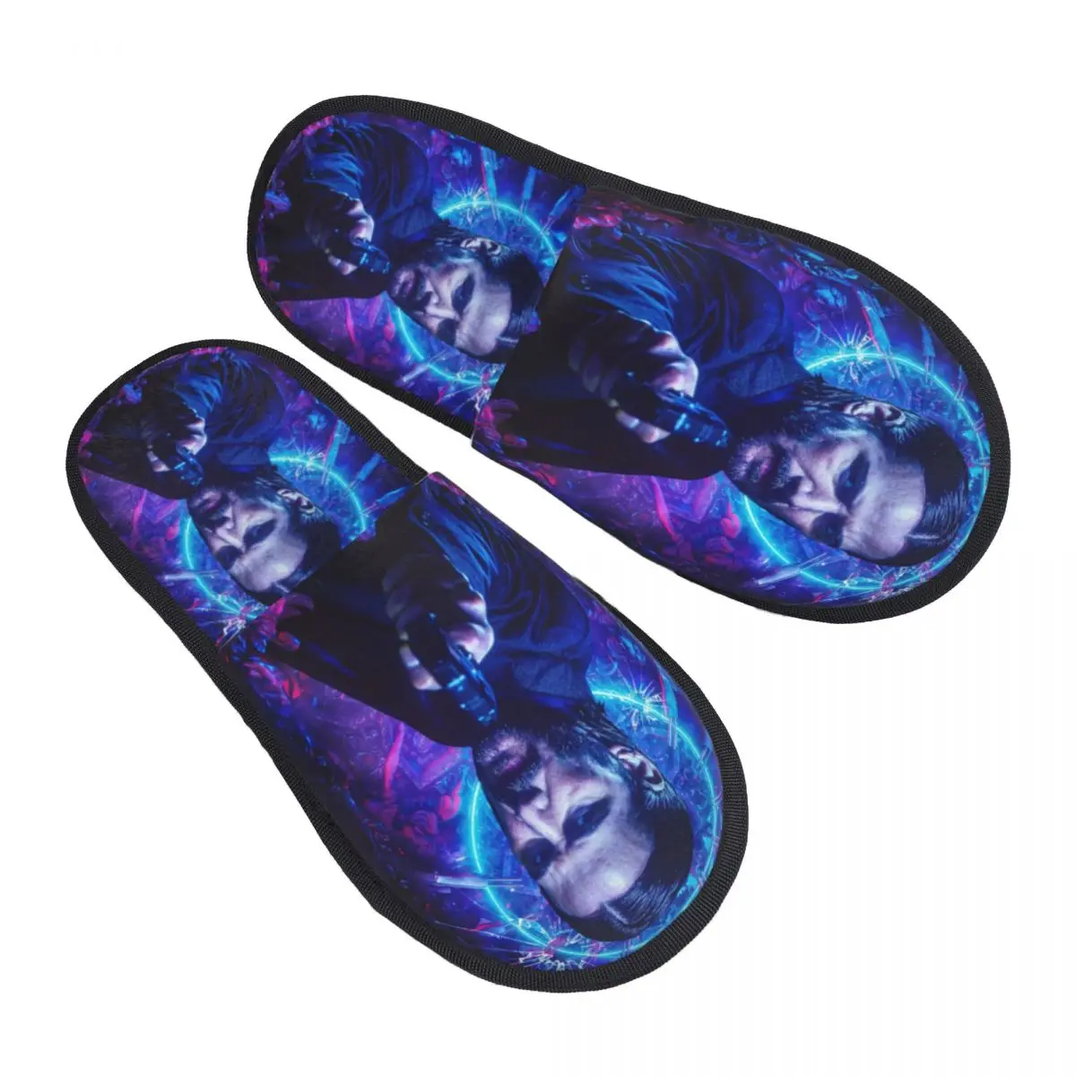 Custom Keanu Reeves Guest Slippers for Bedroom Women John Wick House Slipper