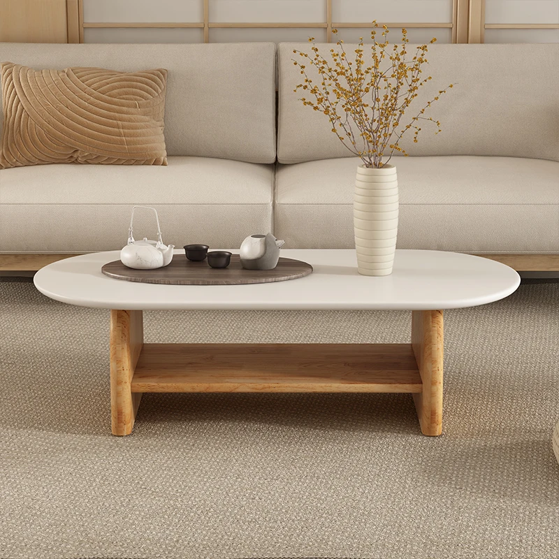 나무로 만든 소박한 커피 테이블 우아한 미학적 클래식 북유럽 커피 테이블 내구성 있는 귀여운 가구 거실 가구