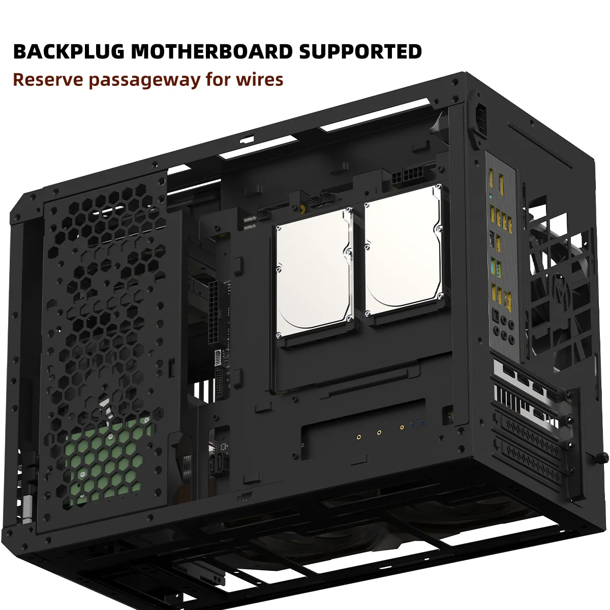 Imagem -04 - Matx Motherboard Back-plug Air Cooler 360 Aio Mechanic Master Computer Case Suporte Atx Power 162 mm 27.5l C30pro _ 27.5l