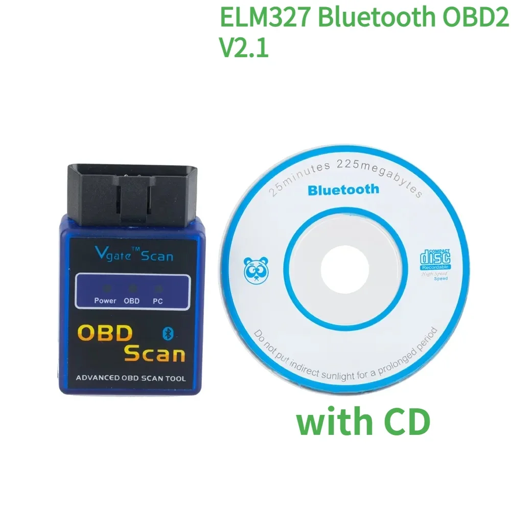 NEW OBD II Vgate Scan ELM327 Bluetooth Car-detector ELM 327 Diagnostic-tool OBD OBD2 / Advanced Obd Scan V2.1 Code Scanner