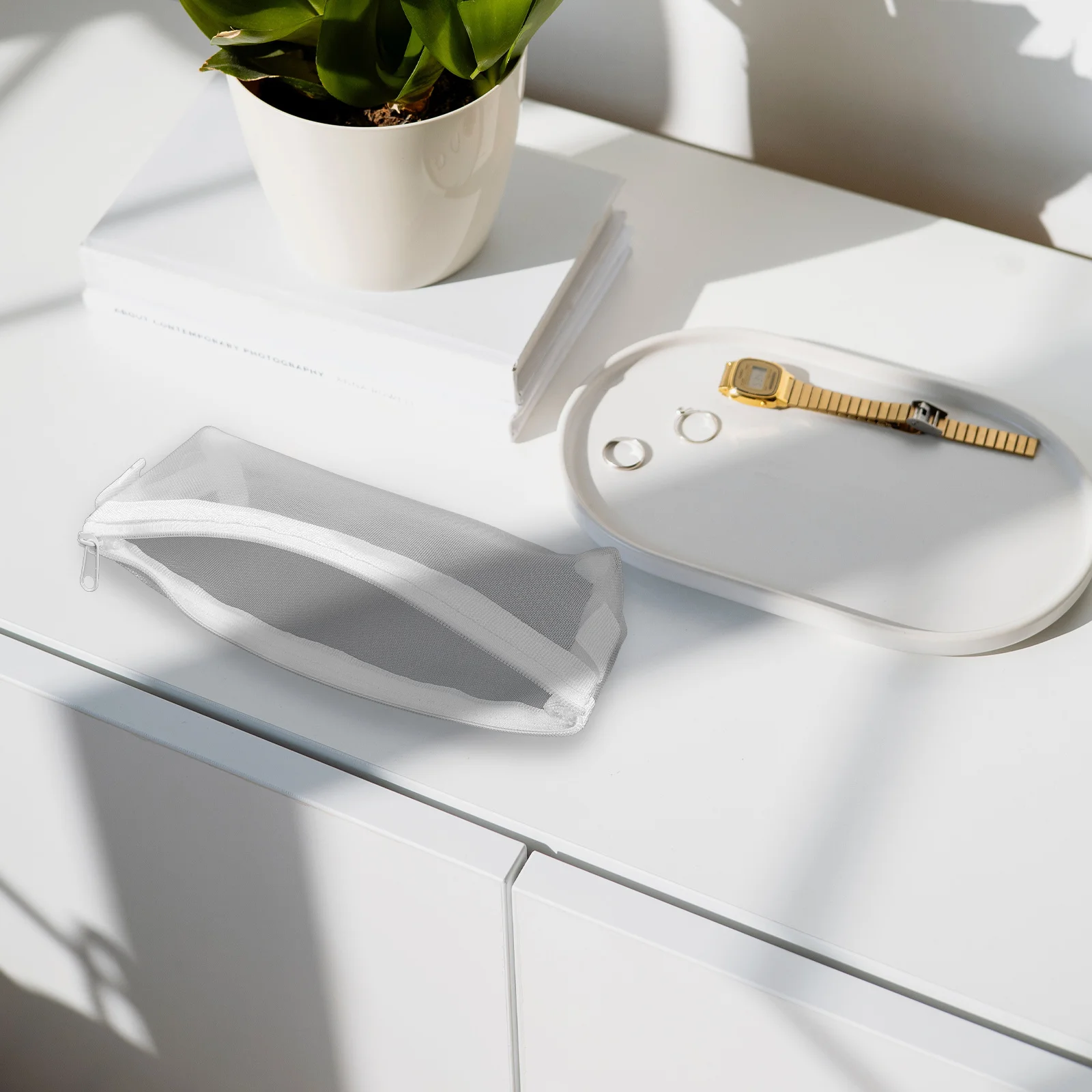 

Large Capacity Pencil Bag Mesh Pen Pouch Multi-Use Stationery Organizer Travel Makeup Bag Large Pencil Pouch Pencils Case