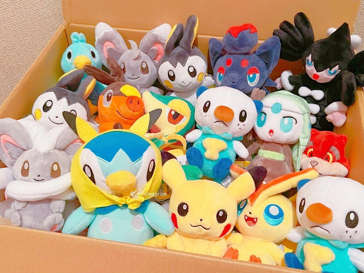 Bonecas genuínas da série Pokémon Fit, Meloetta, Emolga, Krookodile, Sewaddle, Crustle, Drilbur, Anime recheado, Monstro de bolso, Brinquedo Plush