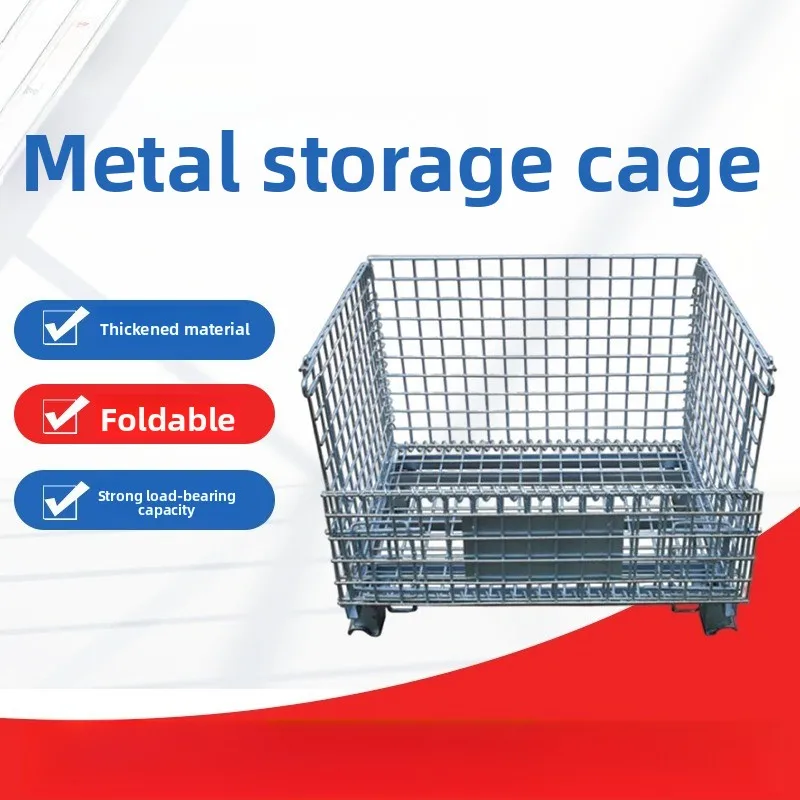 Het maken van grote staaldraadkooi, tractie-ijzeren frame, opslagomzet metalen opslagkooi