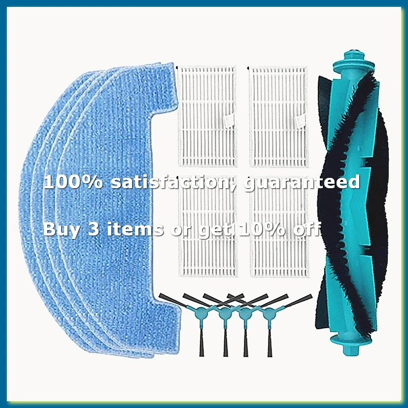 Pièces de rechange pour aspirateur robot D10, brosse latérale principale, filtre HEPA, tampons de nettoyage, accessoires-A009