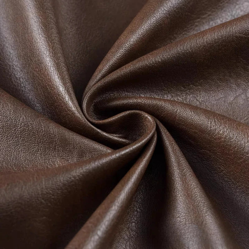 Chestnut Brown PU Leather Vintage Distressed Waterproof Fabric Handmade Sewing Color Changing Designer Decoration Craft Material