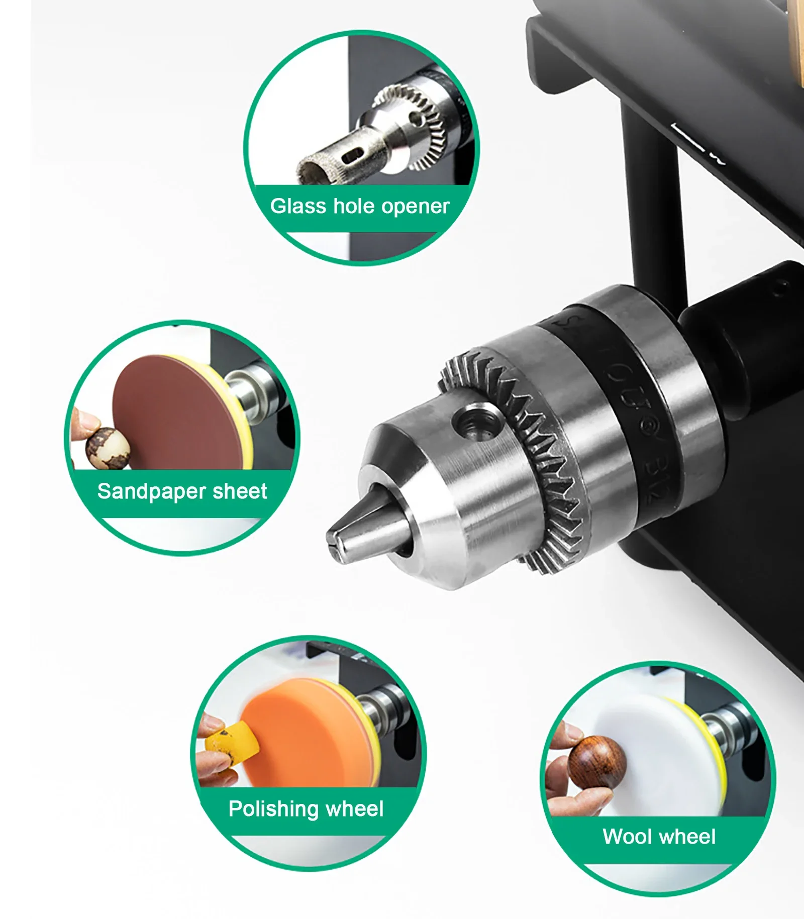 200W Mini Table Saw 0-90° Cutting for DIY & Craft Projects Multi-Functional Cutting Bench for Cutting, Drilling, Grinding