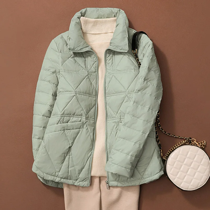 SEDUTMO Winter Duck Down Coat Women Quilted Thin Warm Short Casual  Jackets Autumn Oversize Fashion Pocket Puffer Jacket ED2063