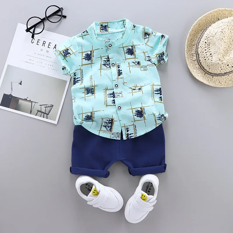 Fashion Baby Boy\'s Suit Summer Casual Clothes Set Top Shorts 2PCS Baby Clothing Set For Boys Infant Suits Kids Clothes