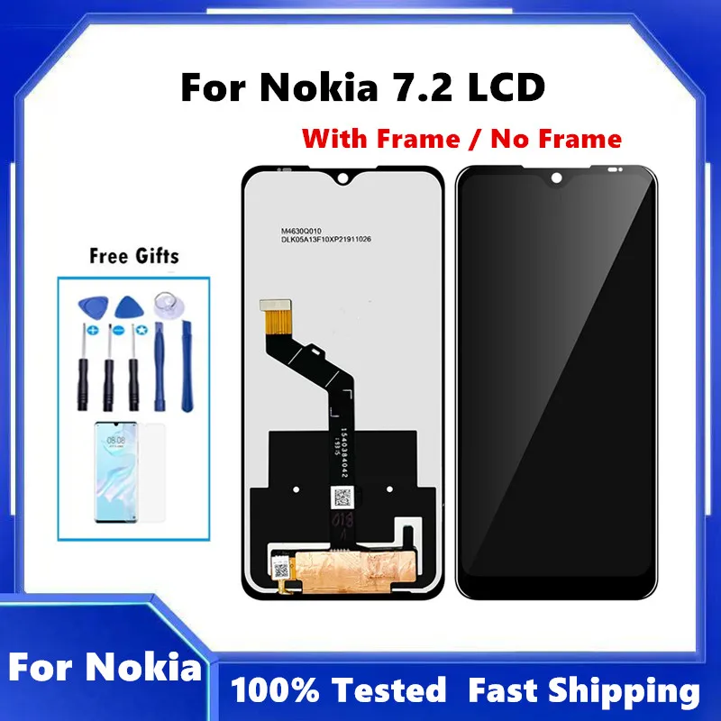 

Original 6.3" For Nokia 7.2 TA-1193 TA-1178 TA-1196 TA-1181 LCD Display Touch Screen Digitizer Assembly For Nokia 7.2