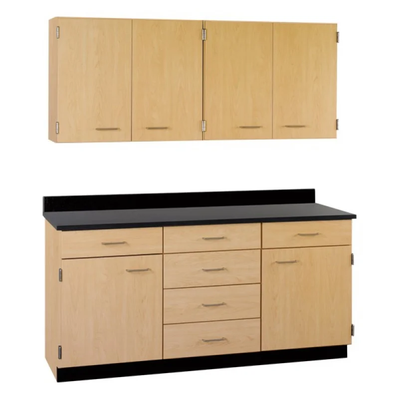 

custom.KEWAY Maple 24"Hx36"Wx16"D MDF Wooden Industrial Storage Base Cabinet Double Door & Drawer Base Cabinet