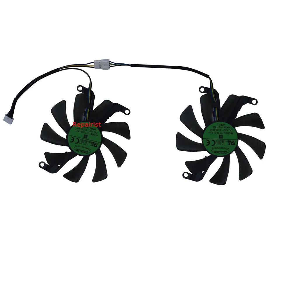 2Pcs/Set,T129215SU,Video Cards Fan,VGA Cooler,Graphics Card Cooling,For ASL RTX 2060 2060S GTX 1660ti 1660 ARES