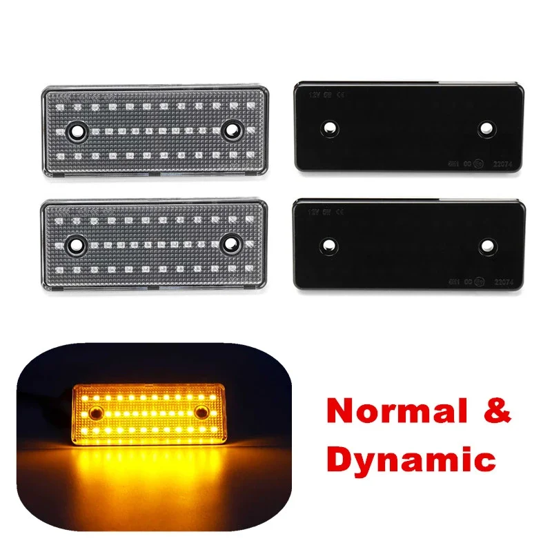 2x/6x Dynamic LED Side Marker Lights Turn Signal Light Amber Repeater Panel Lamp For VW LT 1995-2005 For Benz Sprinter 1995-2006