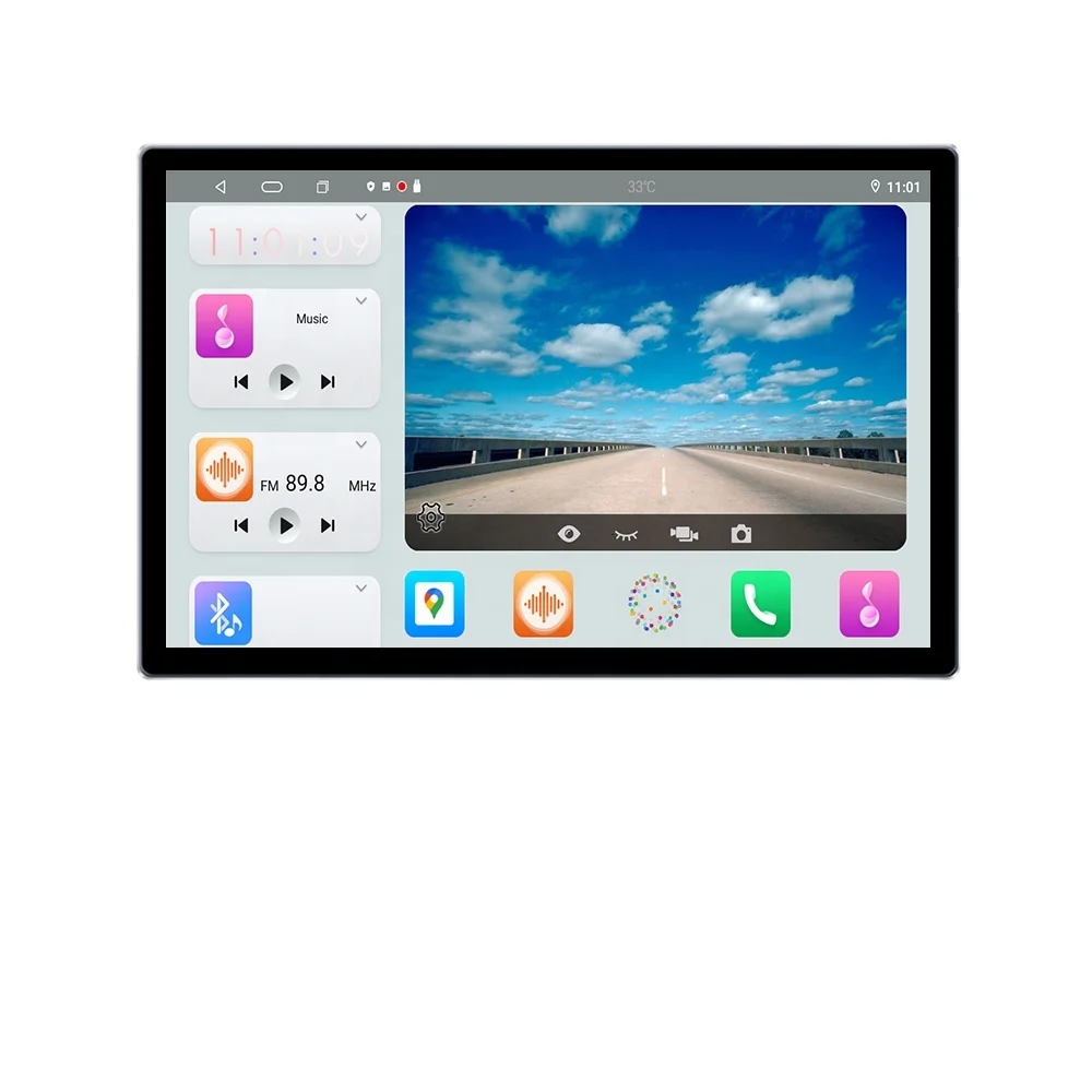 13 Inch 2K Resolution Touch Screen Car Stereo Android 14 2/4/6GB RAM 32/64/128GB ROM 4G BT 5.0 CarPlay Android Auto 2DIN