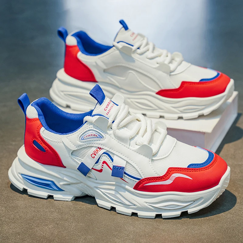 Men's shoes summer new style dad shoes versatile thick sole height increasing sports and leisure shoes outdoor running shoes