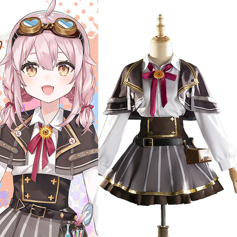 Neue vtuber ace taffy cosplay anime virtuelle anker uniform rock retro lolita weibliches outfit