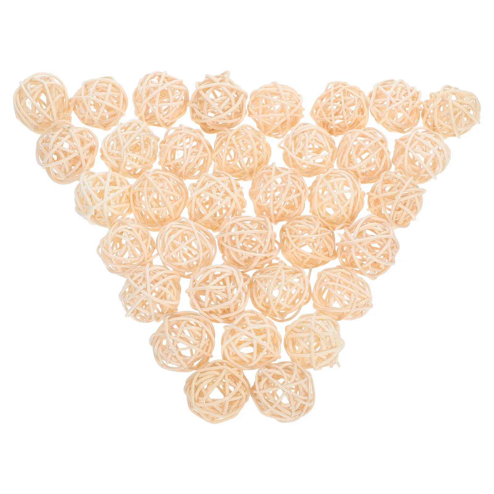 30Pcs Aromatherapy Rattan Balls Handmade 3Cm Natural Hanging Pendant for Home Wedding Party Nursery Decoration