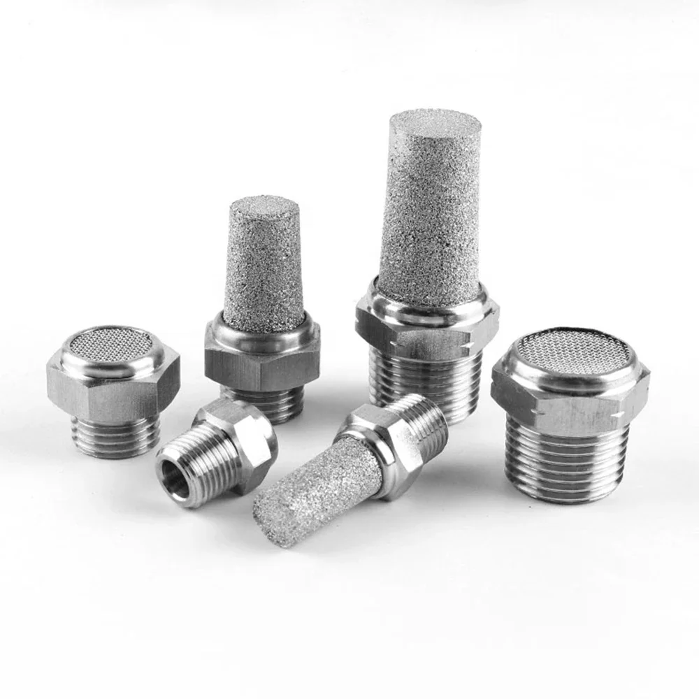 304 Edelstahl Schalldämpfer mit Flache Ende und Wies Ende BSL Serie G1/8 G1/4 G3/8 1/2 \
