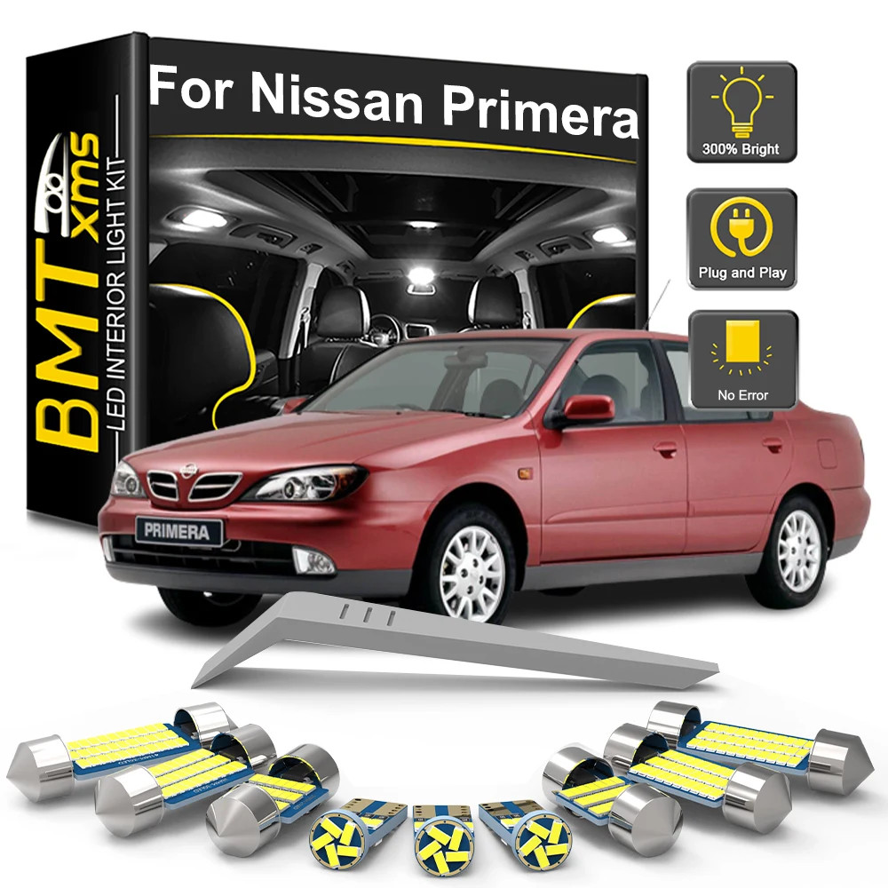 

BMTxms For Nissan Primera P10 P11 P12 W10 WP11 WP12 Sedan Hatchback Wagon 1990-2007 Car LED Interior Light Bulb Kit Indoor Lamp