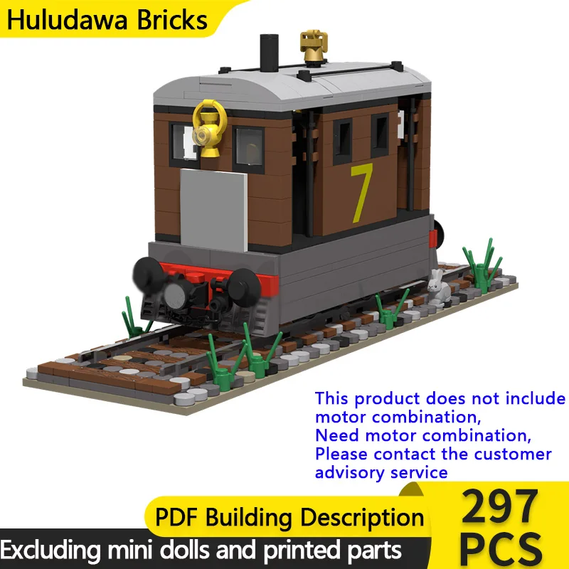 

Popular Anime Model MOC Building Bricks Railway Tram Engine Modular Technology Children Holiday Gifts Assemble Toys Suit