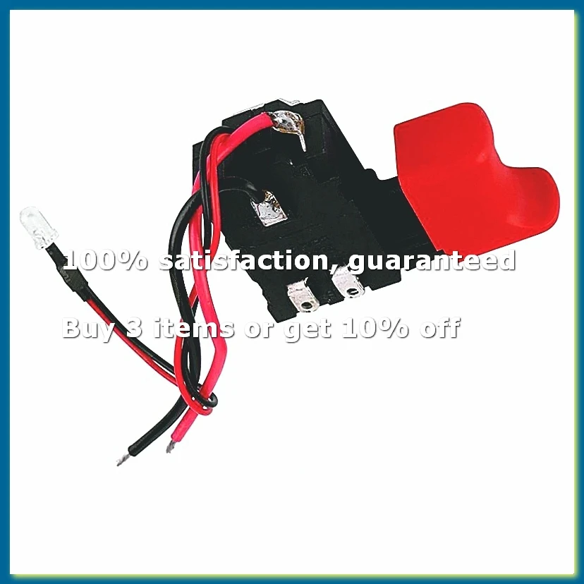 Black Adjustable CW/CCW Electric Drill Trigger Switch 7.2V-24V DC Power Tool Replacement Part