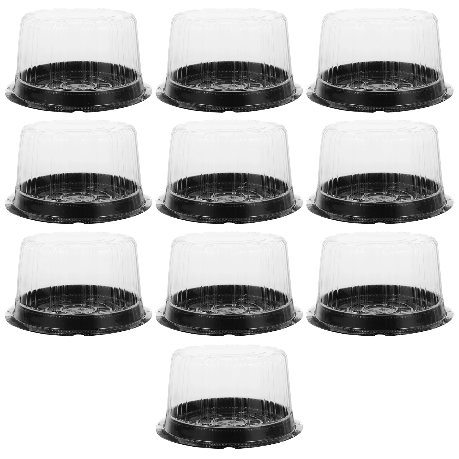 

10Pcs Cake Box Clear Round Baking Packing Container for Birthday Wedding Dessert Carry Portable Tall Cake Holder