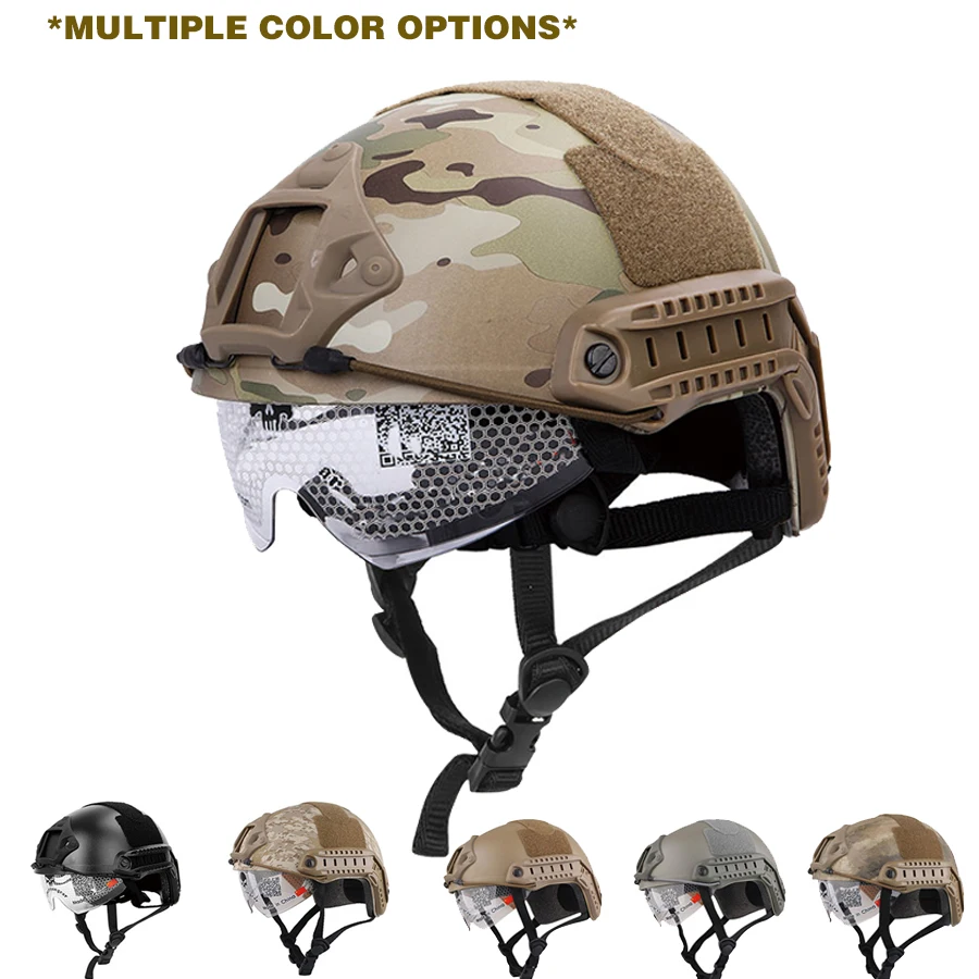 High Quality ABS Custom War Game Outdoor CS Military Army Training Tactical Combat FAST Helmet With AF Type