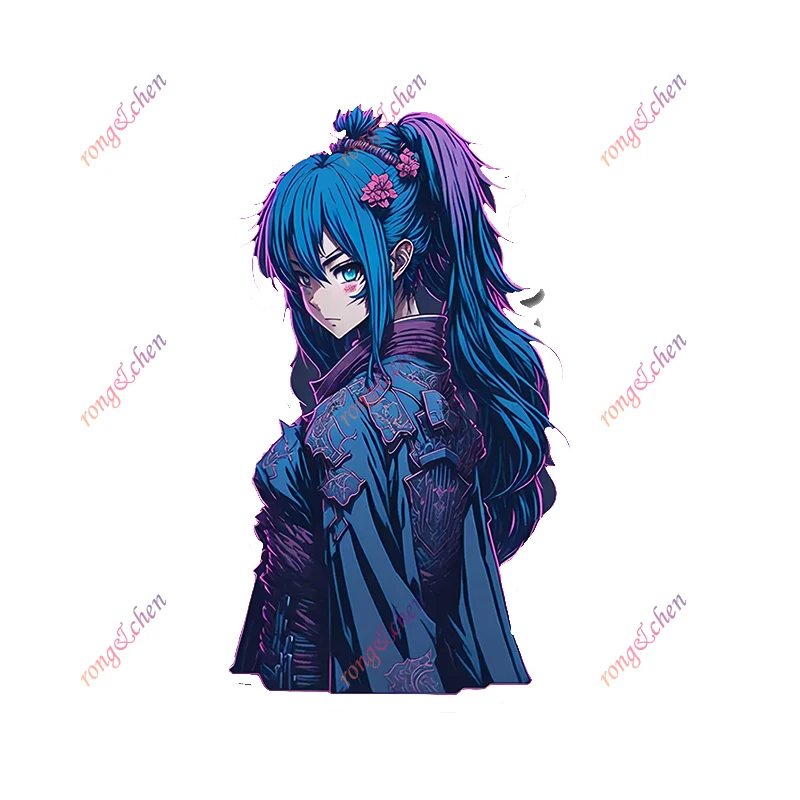 

Cartoon Car Sticker Samurai Girl Japanese for Car Motorcycle Racing Helmet Laptop Trunk Body Car Window Surfboard PVC Decals
