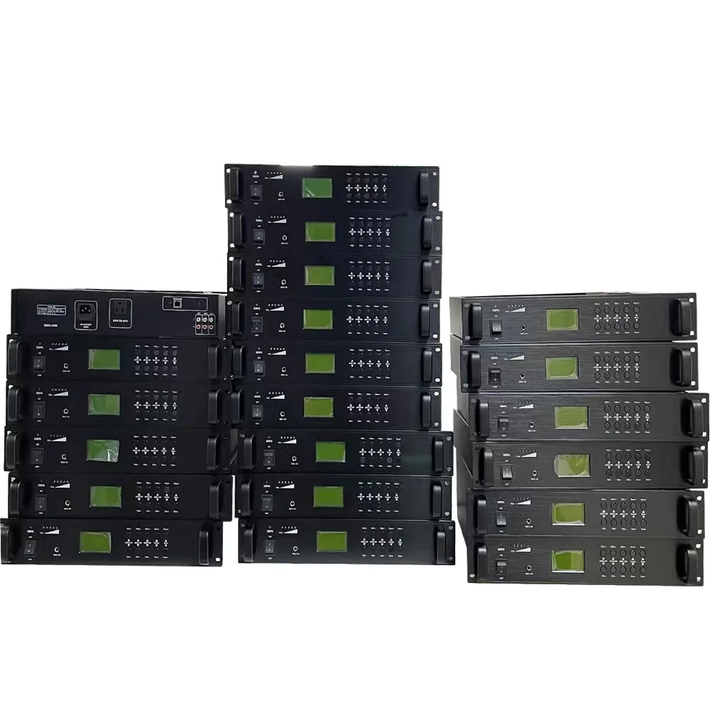 High Output 100-2000W Aluminium IP Power Amplifier for Public Address System 100V 4-8 16 Ohm Sound Equipment