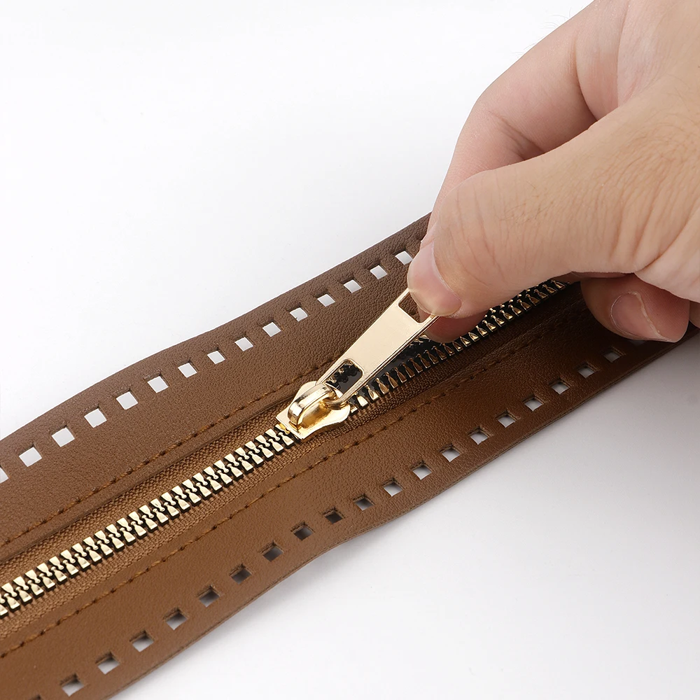 1Pcs Sewing Bag Zipper, 15 Colors Litchi Texture Faux Leather Zipper For Bags, Jackets, Backpacks, Durable & Smooth Zipper Opera