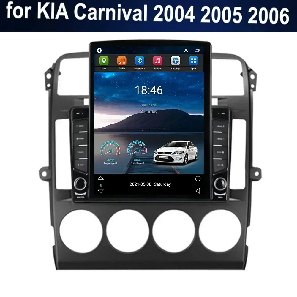 

For Tesla Style 2Din Android 13 Car Radio For Kia Carnival 2002-2006 Multimedia Video Player GPS Stereo Carplay DSP RDS Camera