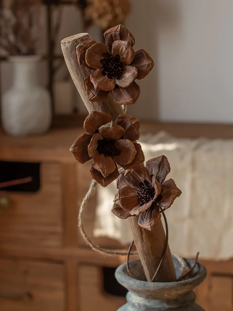 

Декоративное изделие из сухоцветов ручной работы в буддийском стиле для фотосессий, оформления сцен, декора комнаты, гостиной