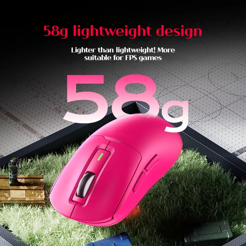 IN6 Wireless Bluetooth Gaming Mouse Tri-Mode PAW3311 12000DPI 1000HZ RGB Ultra Light Esports Mouse Gamer Accessories FPS CSGO