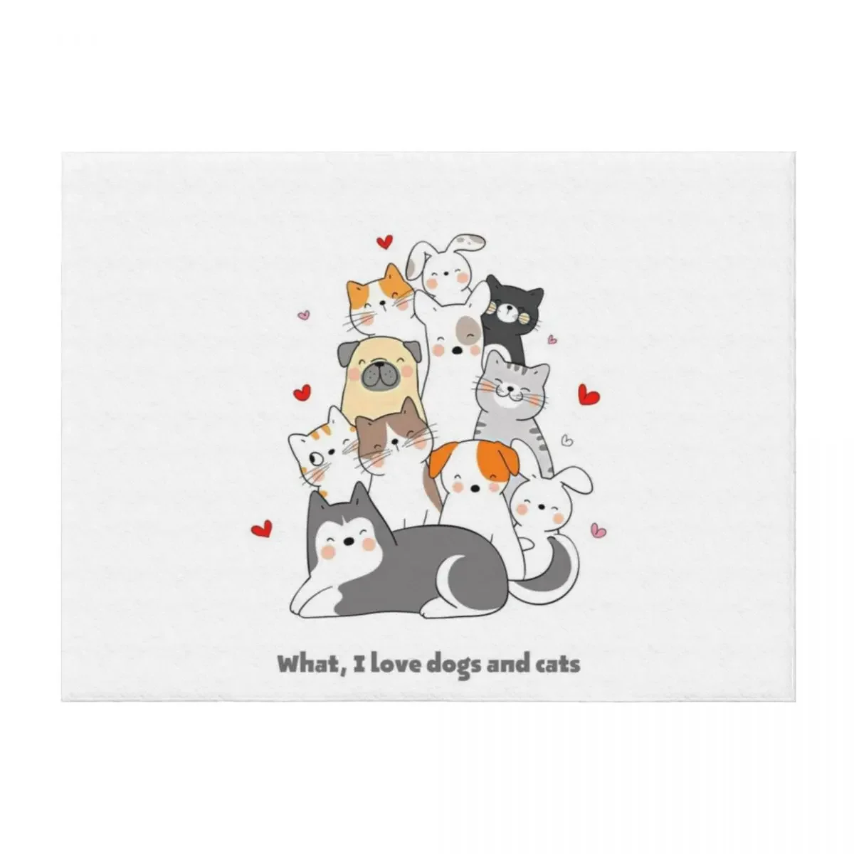 

Cat and dog lover Throw Blanket Decorative Sofa Beautifuls Travel Decoratives Blankets