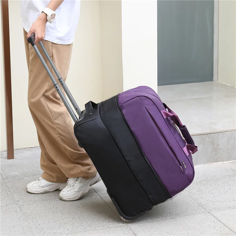 Luggage Travel Bags Pull Bar Bag Large Capacity Increment Height Band Spread Layer Tug Bag Boarding Bag Folding Storage Handbag