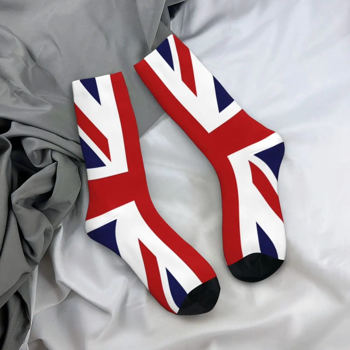 United Kingdom Flag Socks Union Jack Gothic Stockings Autumn Non-Slip Women Socks Soft Breathable Custom Skateboard Socks