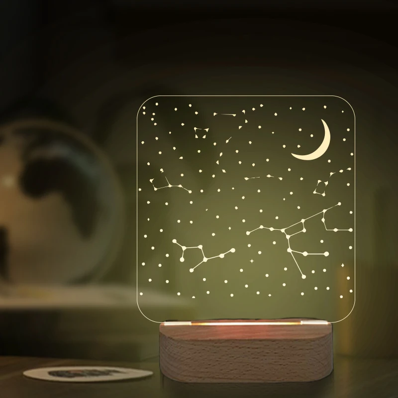 

Night light Personalized Constellation Chart Lamp Customized Bedroom NightLight for Couples MOM LOVE Family Day Birthday Gift