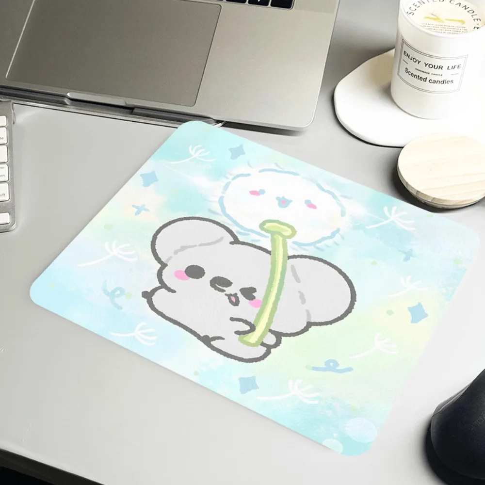 Kawaii Koala Dandelion Mouse Pad, Cute Watercolor Desk Mat, Non-Slip Small Mousepad for Laptop Office Decor