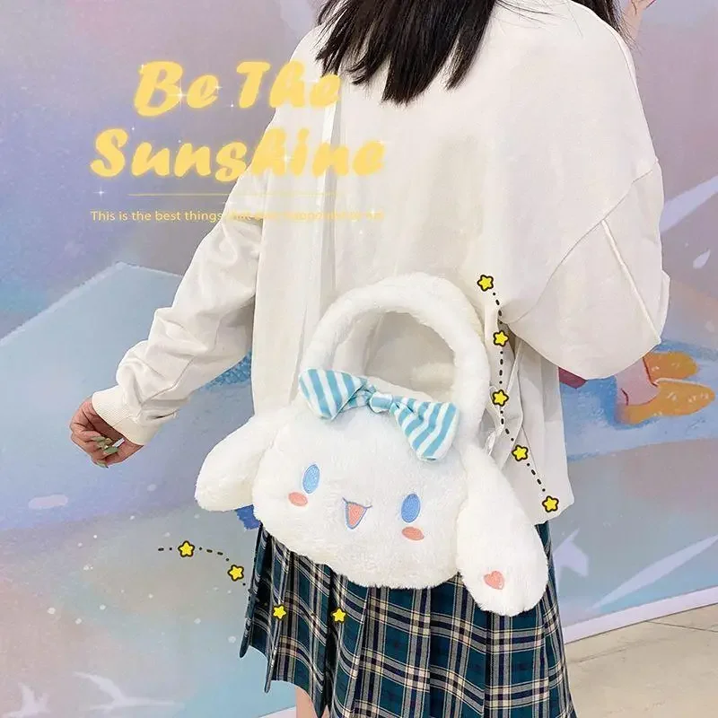 

Crossbody Bag Student Sanrio Girl Cinnamoroll Quadratic Element Tote Shoulder Bag Kawaii Cartoon Leisure Backpack Cute Style