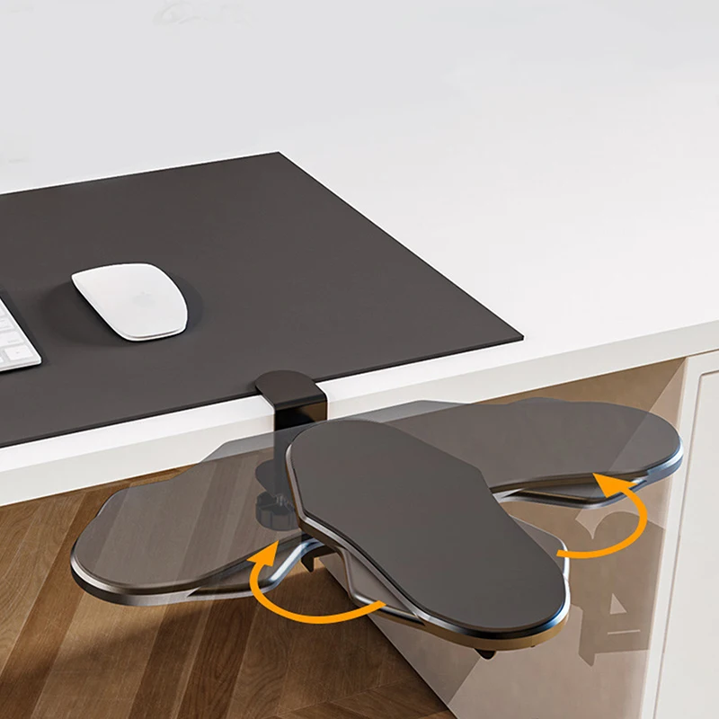 Suporte giratório do braço do computador, ergonômico ajustável, extensor de descanso de pulso do PC, suporte de mão de mesa