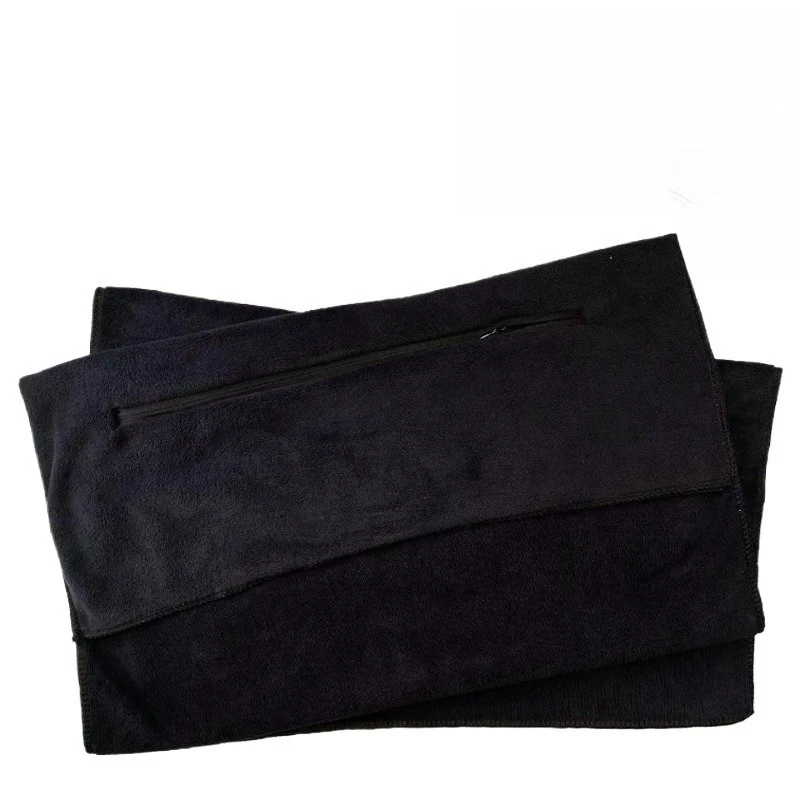 FOR Fitness Sports Towel Zipper with Pocket Pocket Gym Bench with Microfiber Sweat Towel 50 * 135CM