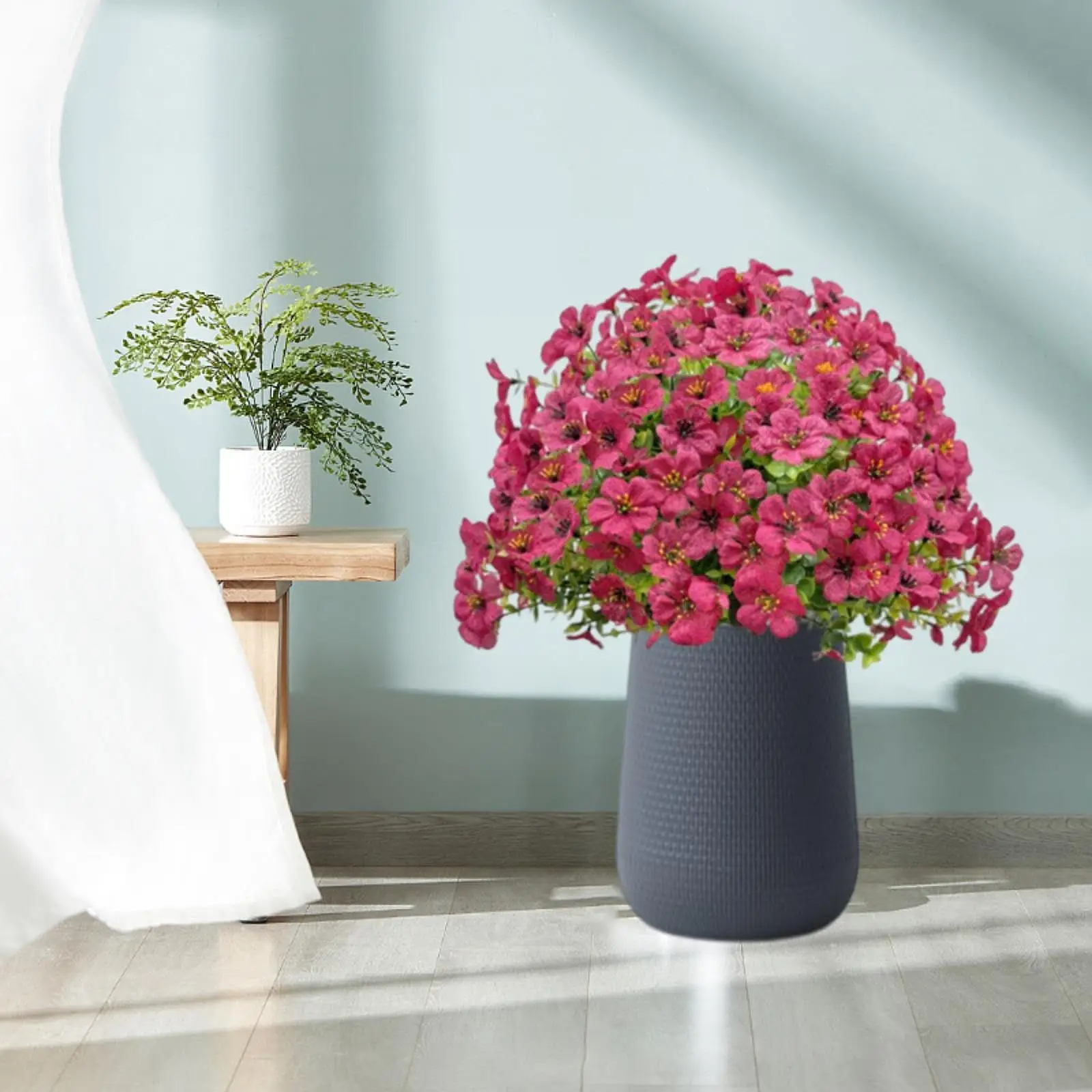 

Artificial Violet Flower Topiary Garden Stake for Balcony Pathway Backyard