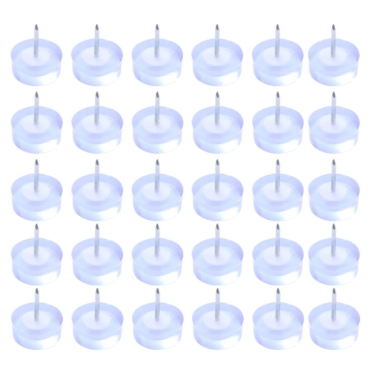 30 قطعة 10X20 مللي متر أريكة القدم مسمار الحديد البلاستيك الأثاث المسامير ترصيع الزخرفية لضبط الارتفاع أرجل قطع الأثاث #6